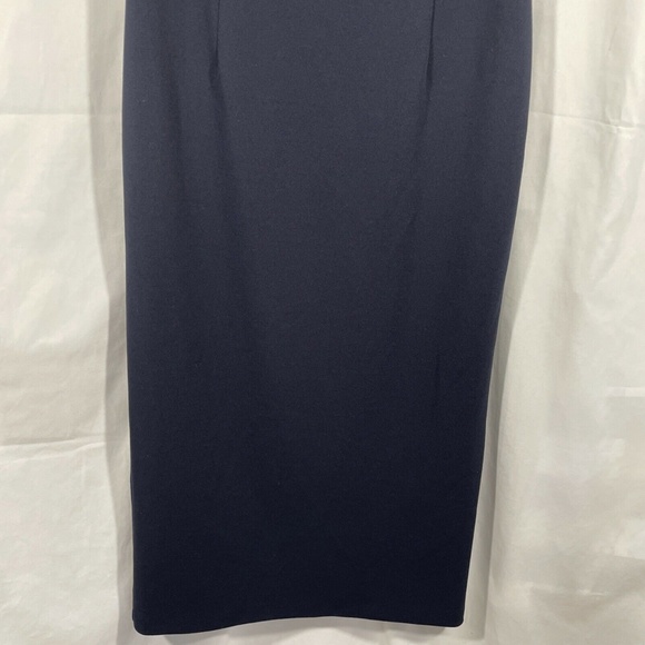 NEW JS COLLECTIONS [ 4 ] Mixed Media Soutache Midi‎ Dress In Navy - Picture 9 of 12